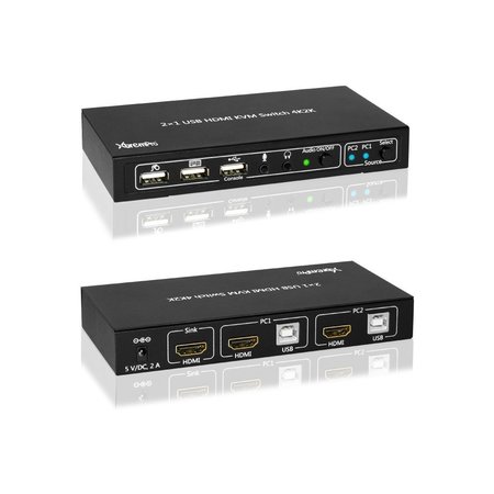 GCIG Xtrempro 2X1/4X1 Kvm Hdmi Port 1.4 & Usb Type B W/2 Channels Switch 61076